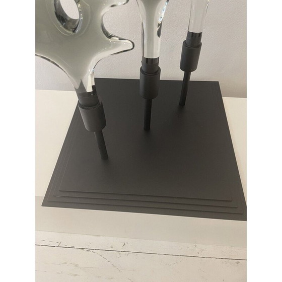 Image 1 of Vintage School of Fish Skulptur aus Glas und Holz von Livio Seguso, 1970er Jahre