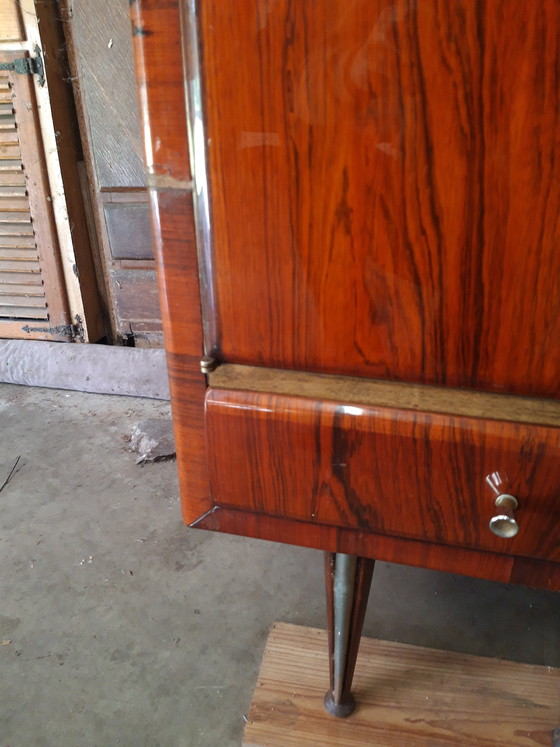 Image 1 of Vintage Enfilade Aus Rio Palisander, Hinterleuchtet.