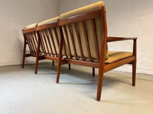 Teak Sofa Von Svend Aage Eriksen Für Glostrup, Neu Bezogen,  60Er - 70Er Jahre