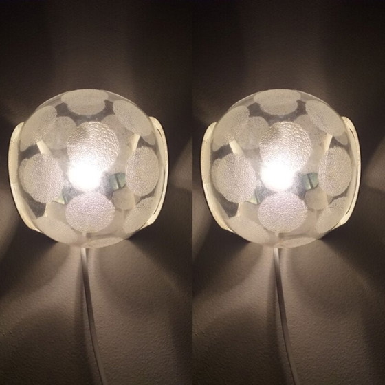 Image 1 of Paar Mid Century Wandlampen 1970er Jahre