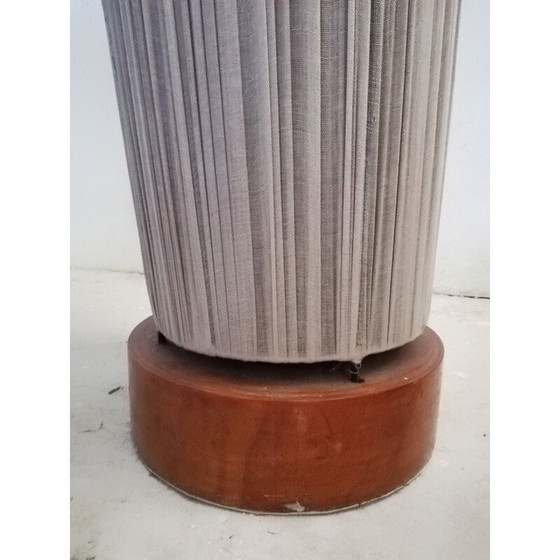 Image 1 of Italienische Vintage-Stehlampe aus Stoff und Holz, 1960er Jahre