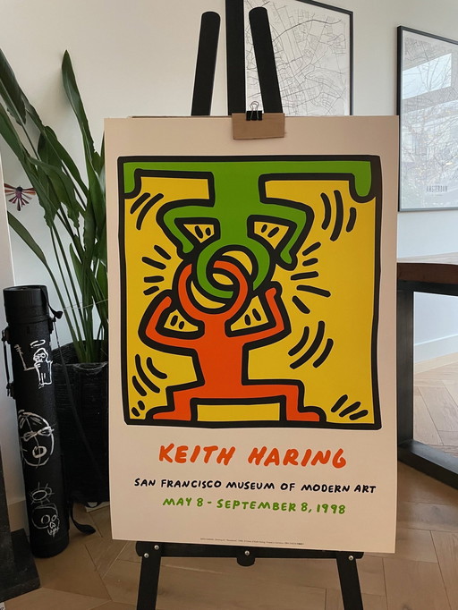 Keith Haring (1958-1990), Zeichnung für "Headstand", 1988, Copyright Estate Of Keith Haring, 1998, Printed In Germany