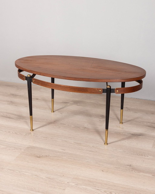 Vintage 60S Couchtisch aus Holz Italienisches Design