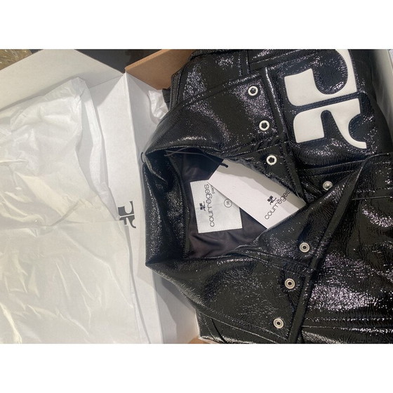 Image 1 of Schwarze Vintage-Vinyl-Jacke