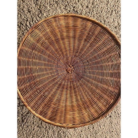 Image 1 of Vintage Wohnzimmerset aus Weidengeflecht von Raoul Guys, 1950