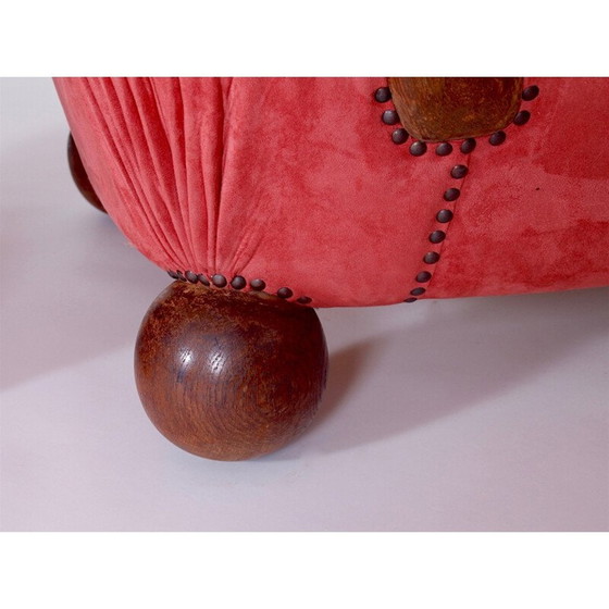 Image 1 of Außergewöhnlicher roter Vintage-Sessel - 1930er Jahre