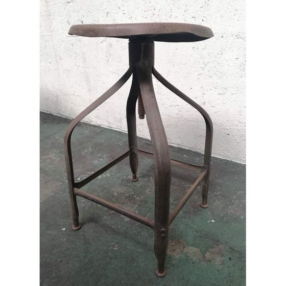 Image 1 of Vintage Hocker Flambo Metall Architekt