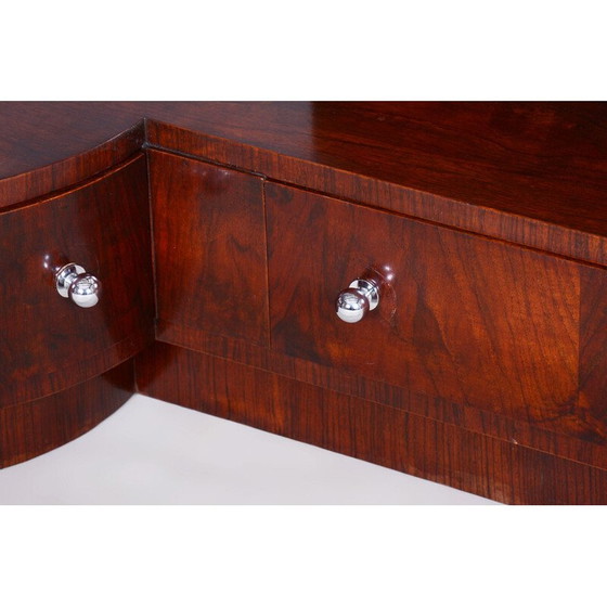 Image 1 of Vintage Art Deco Ankleidespiegel aus Nussbaumholz von Jindřich Halabala für UP Zavody, Tschechoslowakei 1920