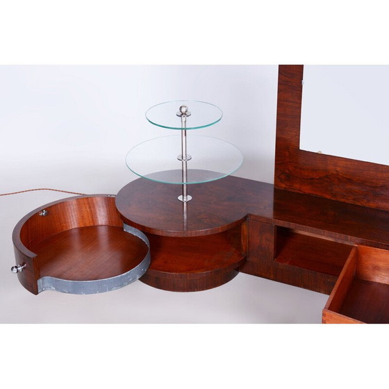 Image 1 of Vintage Art Deco Ankleidespiegel aus Nussbaumholz von Jindřich Halabala für UP Zavody, Tschechoslowakei 1920