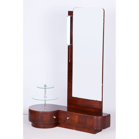 Image 1 of Vintage Art Deco Ankleidespiegel aus Nussbaumholz von Jindřich Halabala für UP Zavody, Tschechoslowakei 1920