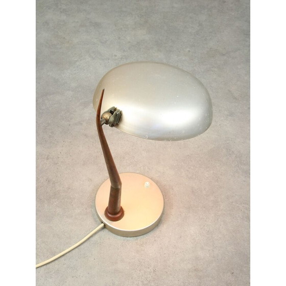 Image 1 of Italienische Tischlampe aus Kupfer und Aluminium aus der Mid-Century-Zeit
