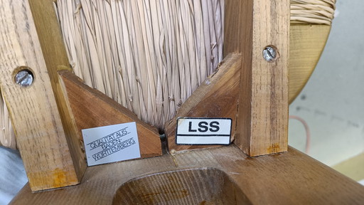 Vintage High Back Wicker Dining Chairs, 1960er Jahre