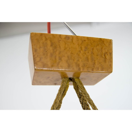 Image 1 of Mid-Century-Kronleuchter aus Holz und Glas von Krasna Jizba, 1950er Jahre