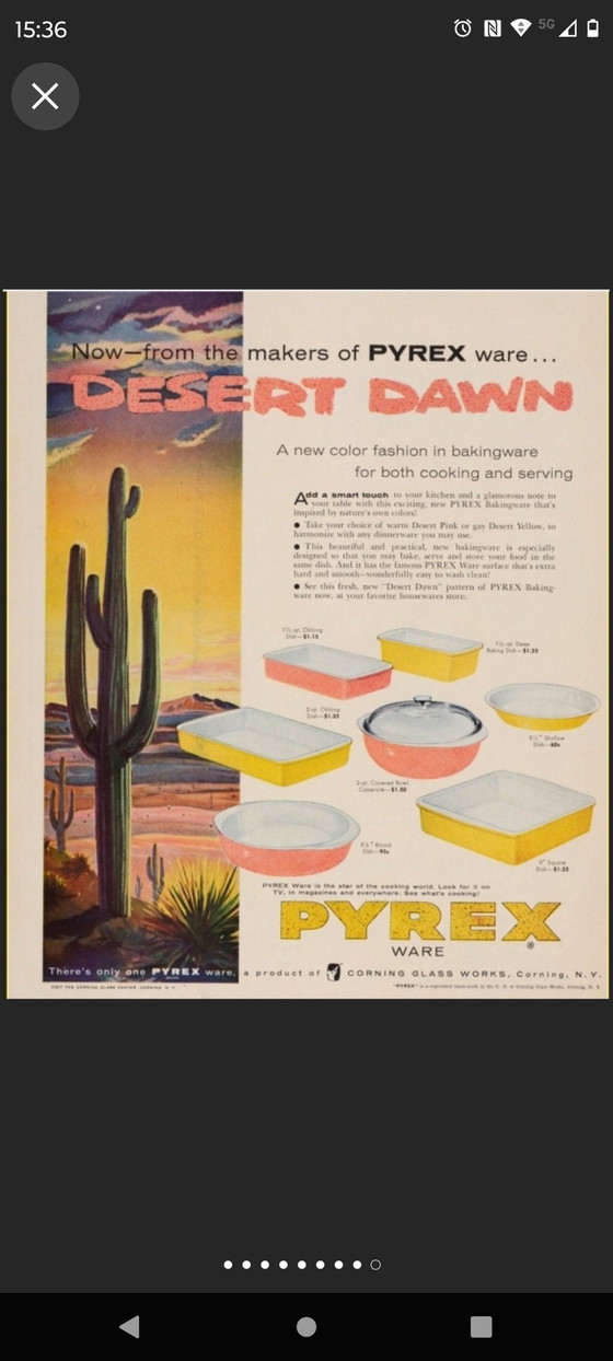 Image 1 of Pyrex Backofen Schüssel in Flamingo Rosa aus den 50er Jahren