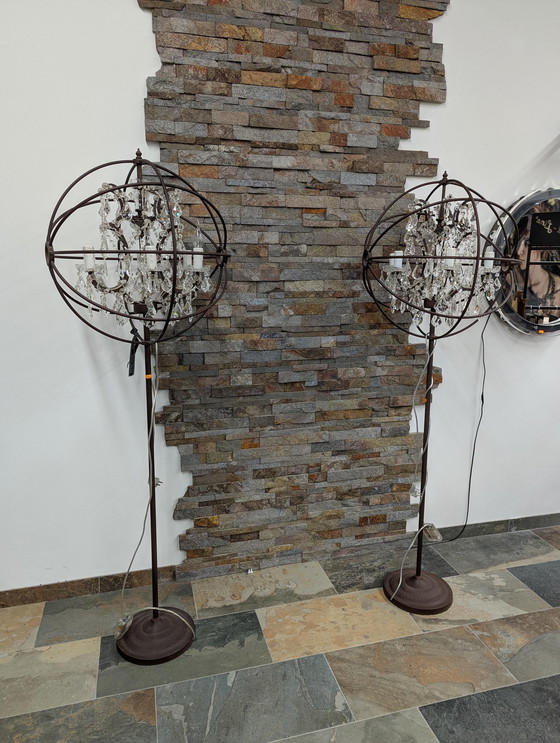 Image 1 of  Timothy Oulton Gyro Kristall Stehleuchte - Antik Rost