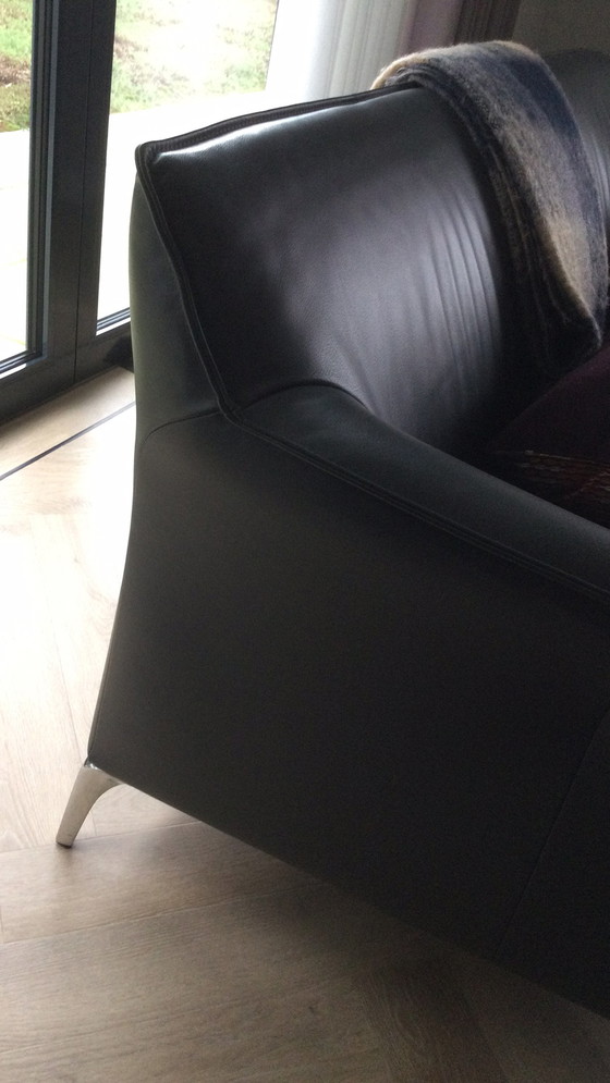 Image 1 of 3-Sitzer-Ledersofa im Leolux-Design.