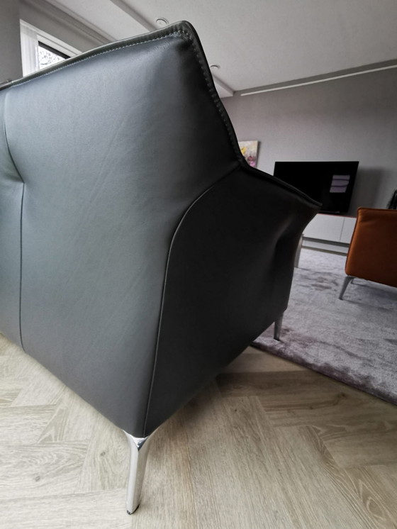 Image 1 of 3-Sitzer-Ledersofa im Leolux-Design.