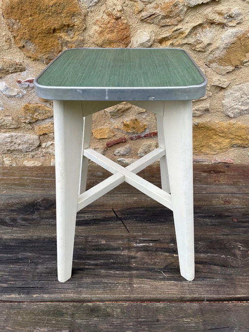 Vintage, Bauernhaus, Holzhocker 1950'S