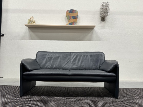 Image 1 of Leolux Catalpa 2,5-Sitzer Sofa Blaues Leder