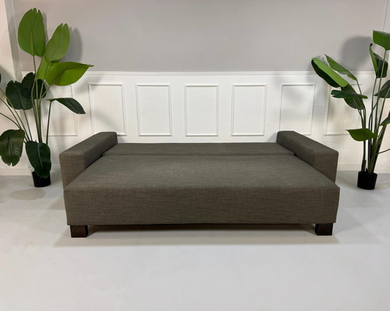 Image 1 of Signet Designer Sofa Stoff Grau Braun Schlaffunktion