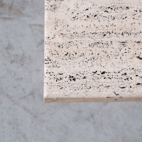 Image 1 of Vintage Couchtisch aus Travertin, Belgien 1970