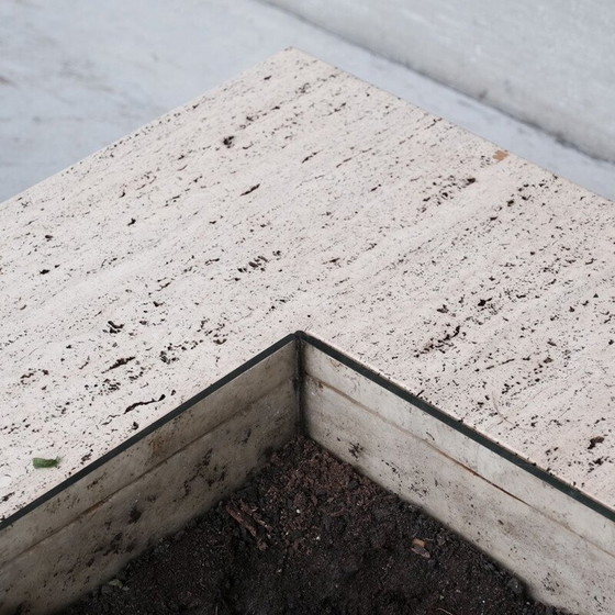 Image 1 of Vintage Couchtisch aus Travertin, Belgien 1970