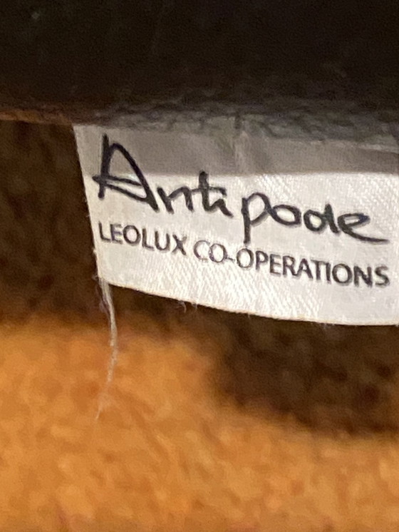 Image 1 of Leolux Loveseat, Schwarzes Leder, Antipode