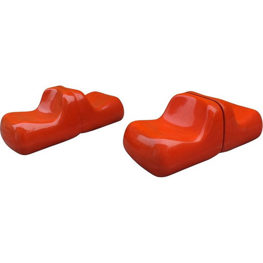 Jumbo-Stuhl aus Fiberglas von Alberto Rosselli für Saporiti, Italien 1968