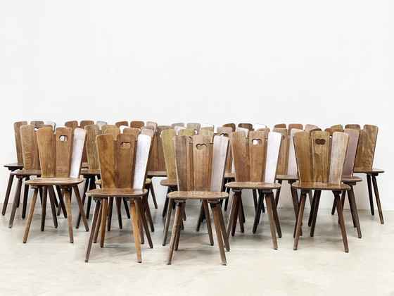 Image 1 of Xl Menge brutalistische Esszimmerstühle