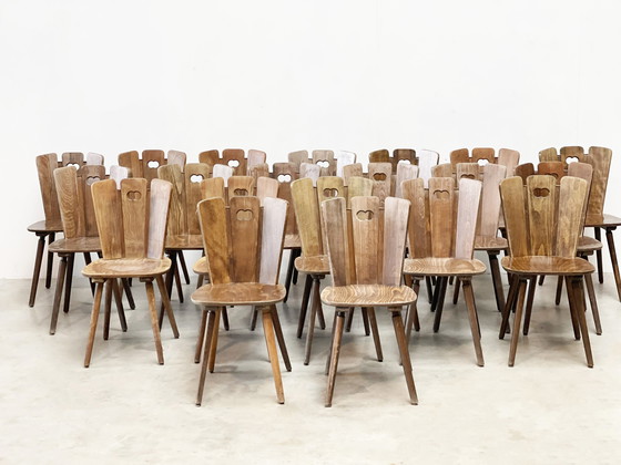 Image 1 of Xl Menge brutalistische Esszimmerstühle