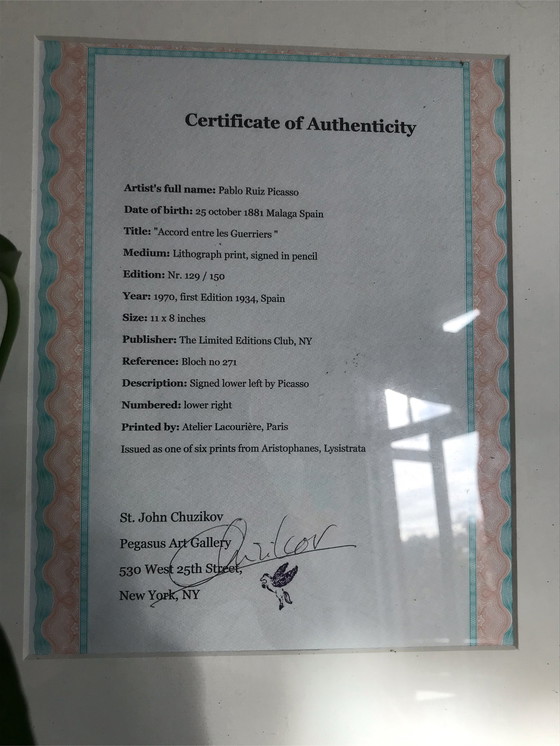 Image 1 of Picasso - Abkommen zwischen den Guerriers