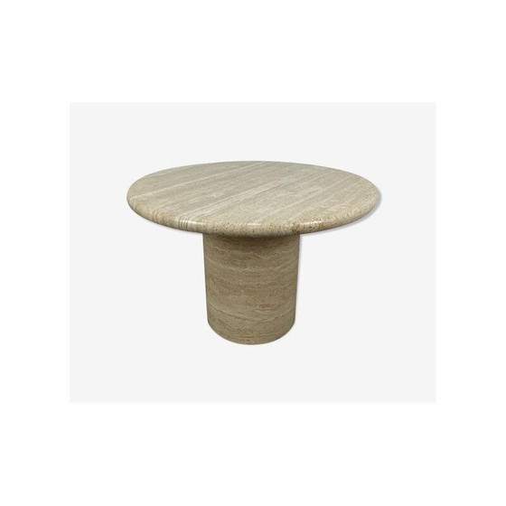 Image 1 of Runder Vintage-Couchtisch aus Travertin