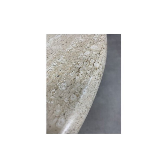 Image 1 of Runder Vintage-Couchtisch aus Travertin