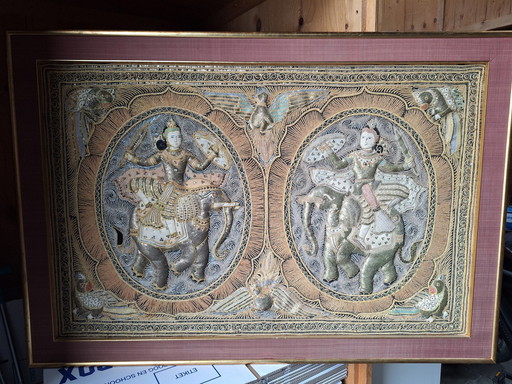Altbirmanischer Kalaga-Wandteppich