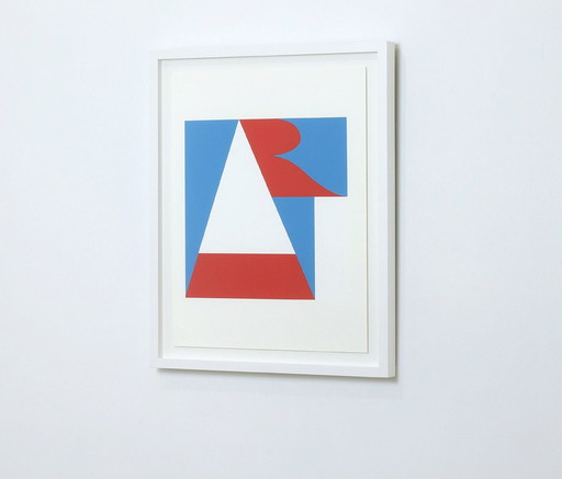 Siebdruck "Art", aus dem American Dream Portfolio von Robert Indiana. Gerahmt.