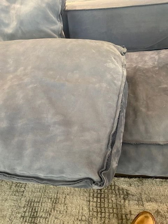 Image 1 of Baxter Sofa Budapest Soft Leder Kashmir Saphir Blau Cat. A