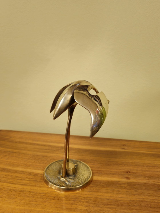 Image 1 of Vintage Messing Vogel Kranich Reiher