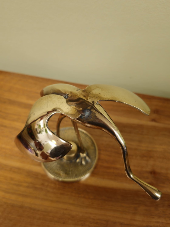 Image 1 of Vintage Messing Vogel Kranich Reiher