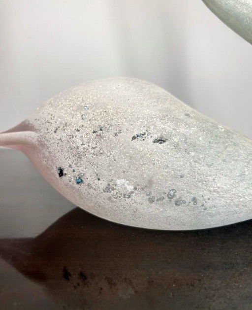 Großer Flamingo Rosa Muranoglas Scavo Antik