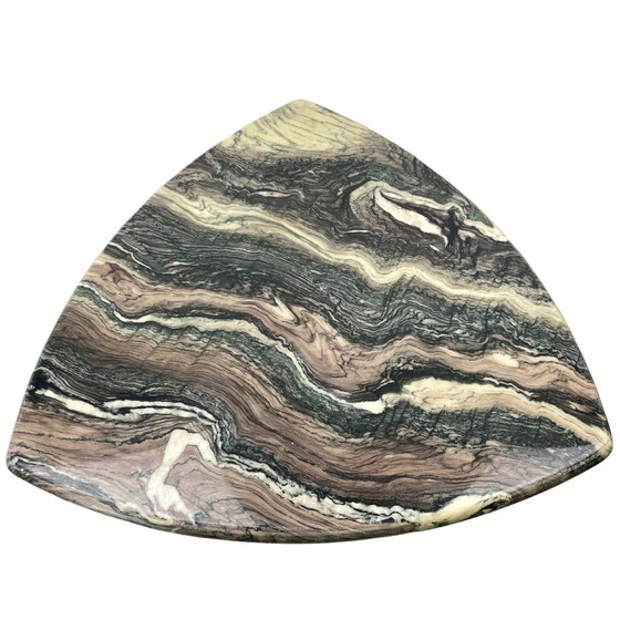 Image 1 of Italienischer Cipollino Marmor Niere Oval Beistelltisch, 1970S