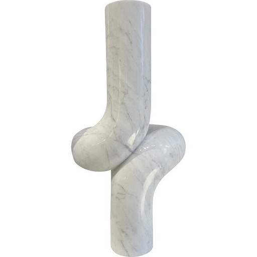 Skulptur aus weißem Marmor von Piet Van Loocke, Belgien