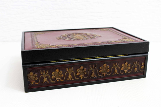 Image 1 of Jugendstil Leder Box, Italien 1970