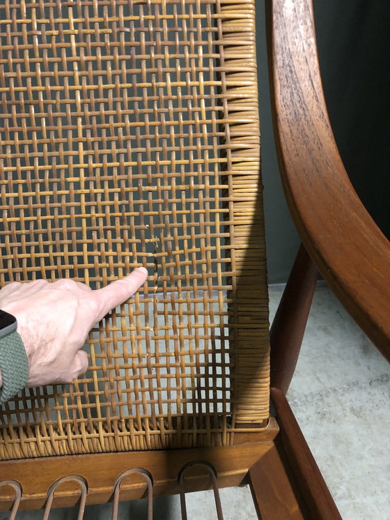 Image 1 of Peter Hvidt & Orla Molgaard Nielsen Modell 147 Teak- und Rattanstuhl