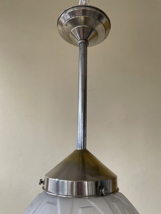 Image 1 of Modernistische Lampe Hängeleuchte Art Deco 1930er Jahre Französisch