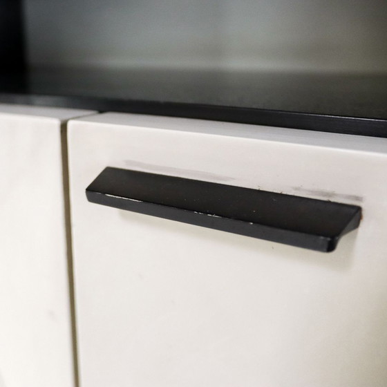 Image 1 of Brutalistischer Barschrank weiß/schwarz 70er Jahre