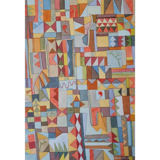 Image 1 of Vintage-Aquarell auf Papier n 650 Jérémie Iordanoff, 2018