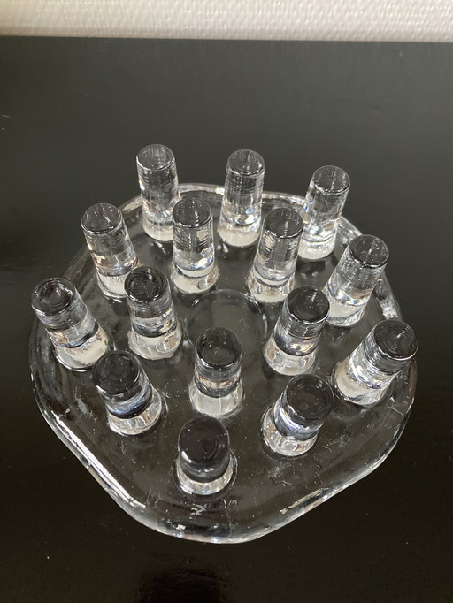 Vintage 1970s Teekanne Heizung, Glas Teelicht