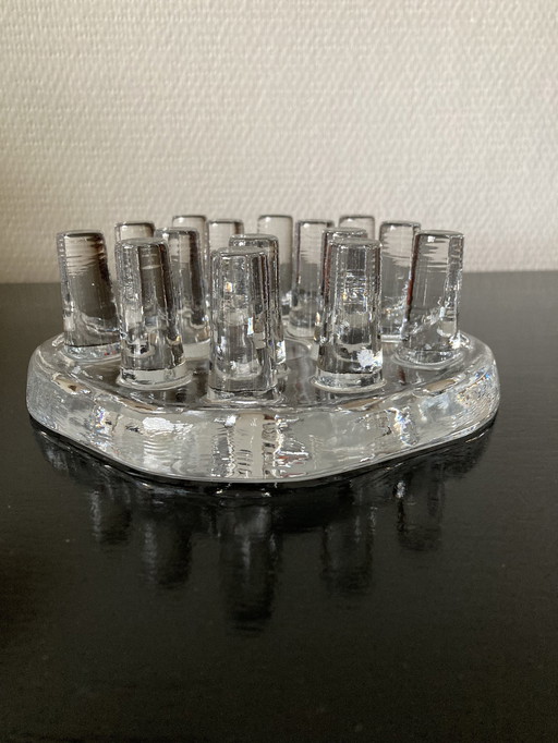 Vintage 1970s Teekanne Heizung, Glas Teelicht