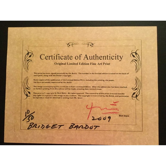 Image 1 of Vintage-Foto von Brigitte Bardot von Bert Stern, 2009