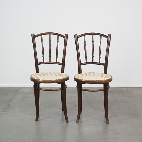 Image 1 of 2 X Vintage Thonet Bistro Design Stuhl